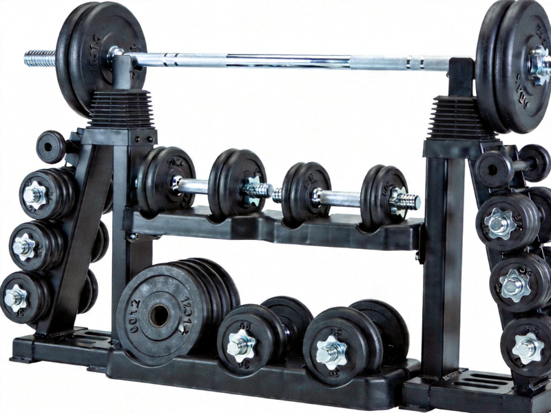 可调节哑铃套装，节省空间的家用健身器材